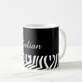 Zebra-Hautmuster Kaffeetasse (VorderseiteRechts)