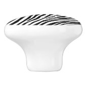 Zebra-Hautmuster Keramikknauf (Seitenansicht)
