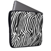 Zebra-Hautmuster Laptopschutzhülle (Vorne Rechts)