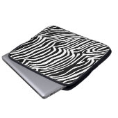 Zebra-Hautmuster Laptopschutzhülle (Vorne Knopf)