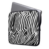 Zebra-Hautmuster Laptopschutzhülle (Vorderseite Links)