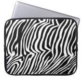 Zebra-Hautmuster Laptopschutzhülle (Vorderseite)
