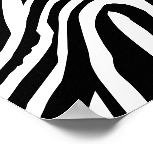Zebra-Hautmuster Poster (Ecke)