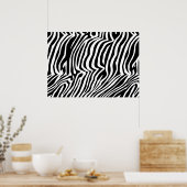 Zebra-Hautmuster Poster (Küche)