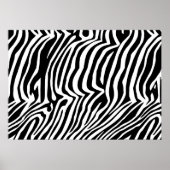 Zebra-Hautmuster Poster (Vorne)