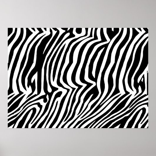 Zebra-Hautmuster Poster (Vorne)