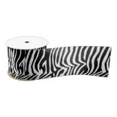 Zebra-Hautmuster Satinband (Spule)