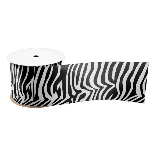 Zebra-Hautmuster Satinband (Spule)