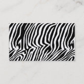 Zebra-Hautmuster Visitenkarte (Rückseite)