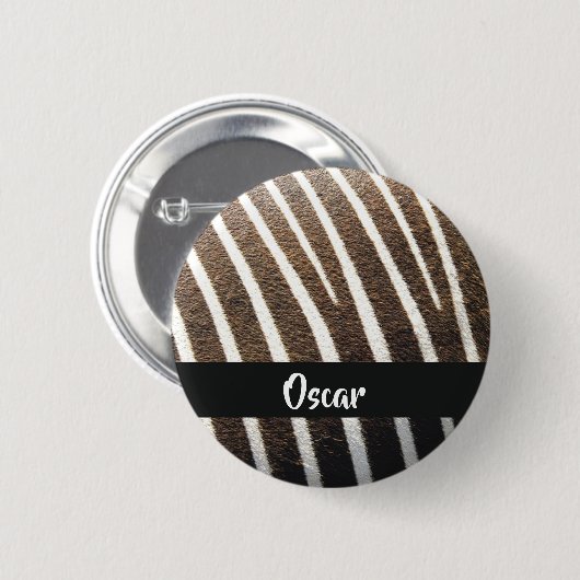 Zebra-Hautprint Button (Vorne & Hinten)