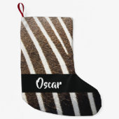 Zebra-Hautprint Kleiner Weihnachtsstrumpf (Vorderseite)