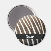 Zebra-Hautprint Magnet (Vorderseite/Rückseite)