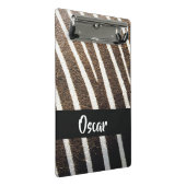 Zebra-Hautprint Mini Klemmbrett (Schrägansicht)