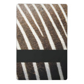 Zebra-Hautprint Mini Klemmbrett (Rückseite)