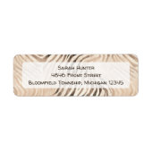 Zebra-Hauttier, Dschungelsafari-Rücksendeadresse (Vorne)