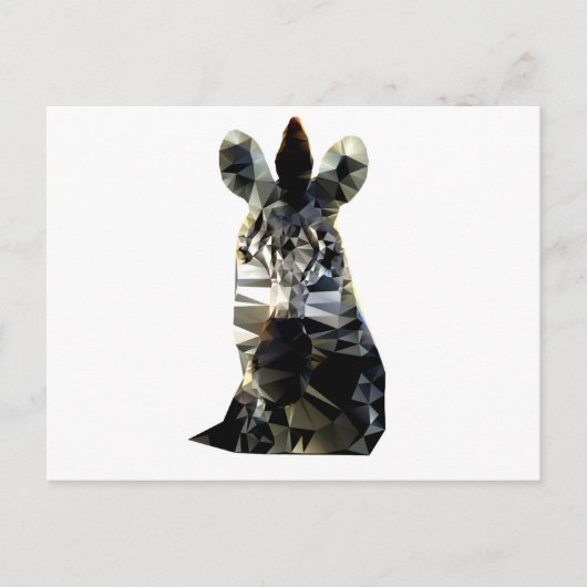 Zebra Head African Animal Low Poly Postkarte (Vorderseite)
