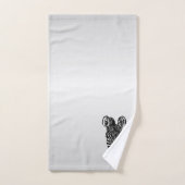 Zebra Head auf Silver Badhandtuch Set (Handtuch)