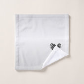 Zebra Head auf Silver Badhandtuch Set (Waschlappen)