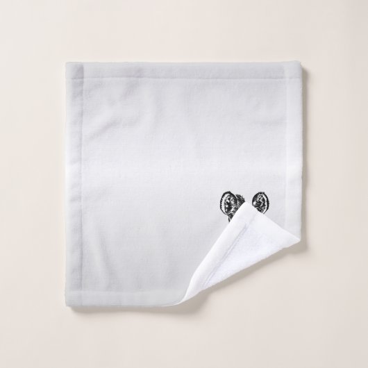 Zebra Head auf Silver Badhandtuch Set (Waschlappen)