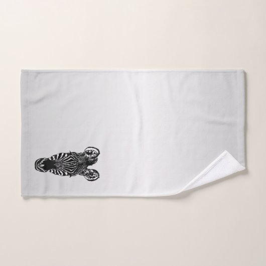Zebra Head auf Silver Badhandtuch Set (Handtuch)
