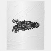 Zebra Head auf Silver Fleecedecke (Vorderseite)