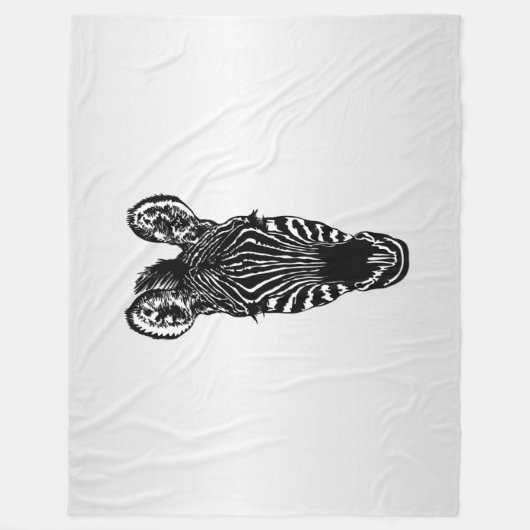 Zebra Head auf Silver Fleecedecke (Vorderseite)