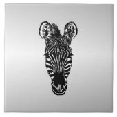 Zebra Head auf Silver Fliese (Vorderseite)