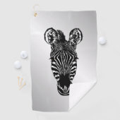 Zebra Head auf Silver Golfhandtuch (Insitu)