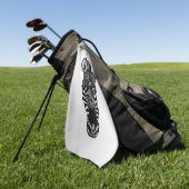 Zebra Head auf Silver Golfhandtuch (Gras)