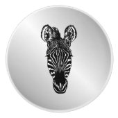 Zebra Head auf Silver Keramikknauf (Vorderseite)