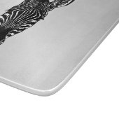 Zebra Head auf Silver Schneidebrett (Ecke)