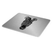 Zebra Head auf Silver Schneidebrett (Ecke)
