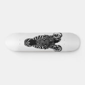 Zebra Head auf Silver Skateboard (Horizontal)