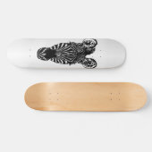 Zebra Head auf Silver Skateboard (Horizontal)
