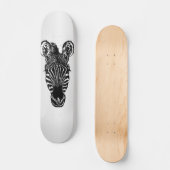 Zebra Head auf Silver Skateboard (Vorderseite)