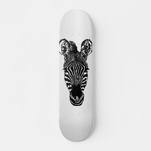 Zebra Head auf Silver Skateboard (Vorne)