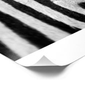Zebra Head Black and White Foto Glossy Poster (Ecke)