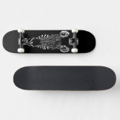 Zebra Head Black Skateboard (Horizontal)
