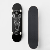 Zebra Head Black Skateboard (Vorderseite)