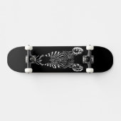 Zebra Head Black Skateboard (Horizontal)