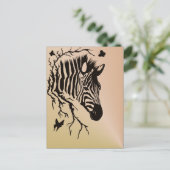 Zebra Head Design Postcard Postkarte (Stehend Vorderseite)