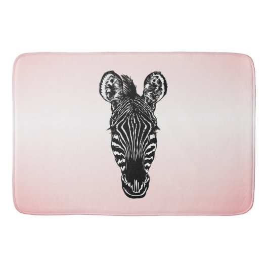 Zebra Head in Rosa Badematte (Vorderseite)