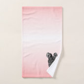 Zebra Head in Rosa Badhandtuch Set (Handtuch)