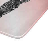 Zebra Head in Rosa Schneidebrett (Ecke)