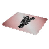 Zebra Head in Rosa Schneidebrett (Ecke)