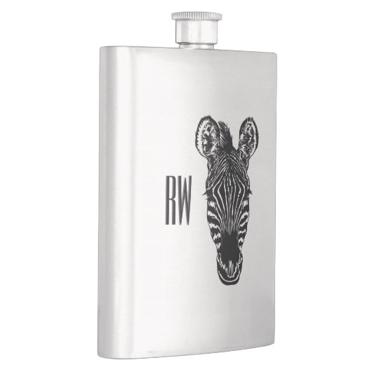 Zebra Head Monogram Flachmann (Rechts)