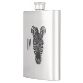 Zebra Head Monogram Flachmann (Links)