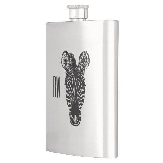 Zebra Head Monogram Flachmann (Links)