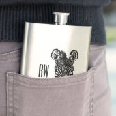 Zebra Head Monogram Flachmann (Beispiel)