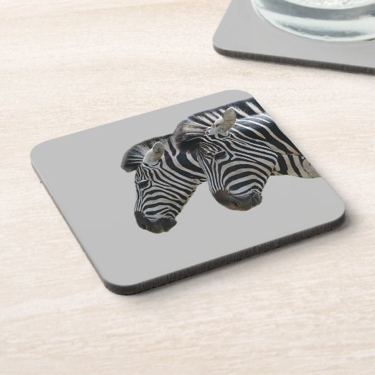 Zebra Heads Getränkeuntersetzer (Linke Seite)